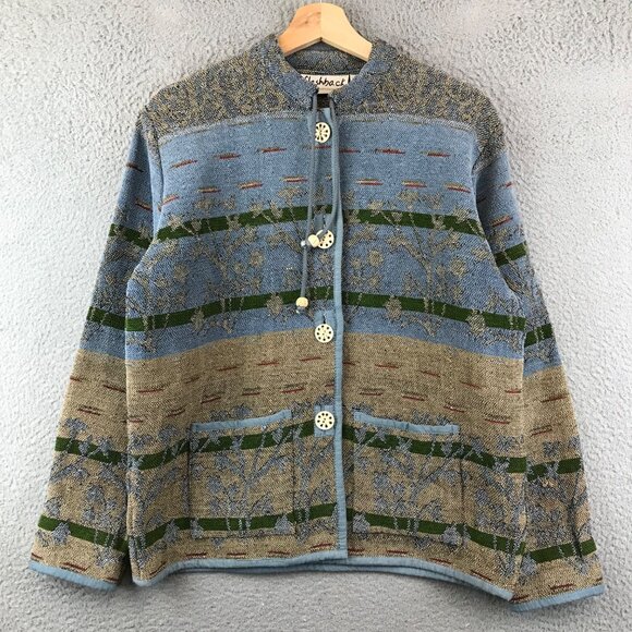 Vintage Flashback Sz S Tapestry Floral Print Jacket - Picture 1 of 9